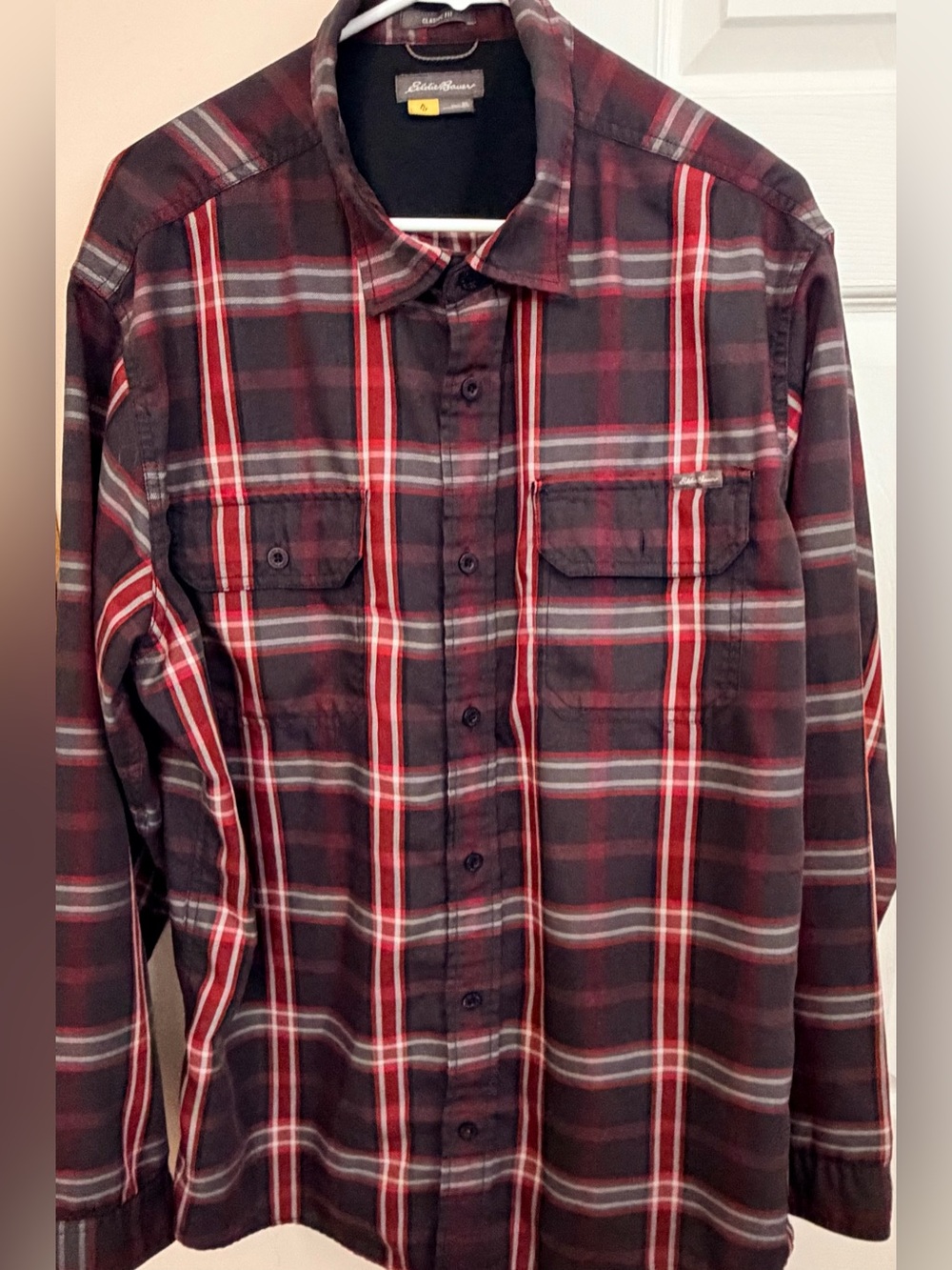 Eddie Bauer Travex 100% Polyester Multicolor Men’s XL Classic Fit Long Sleeve